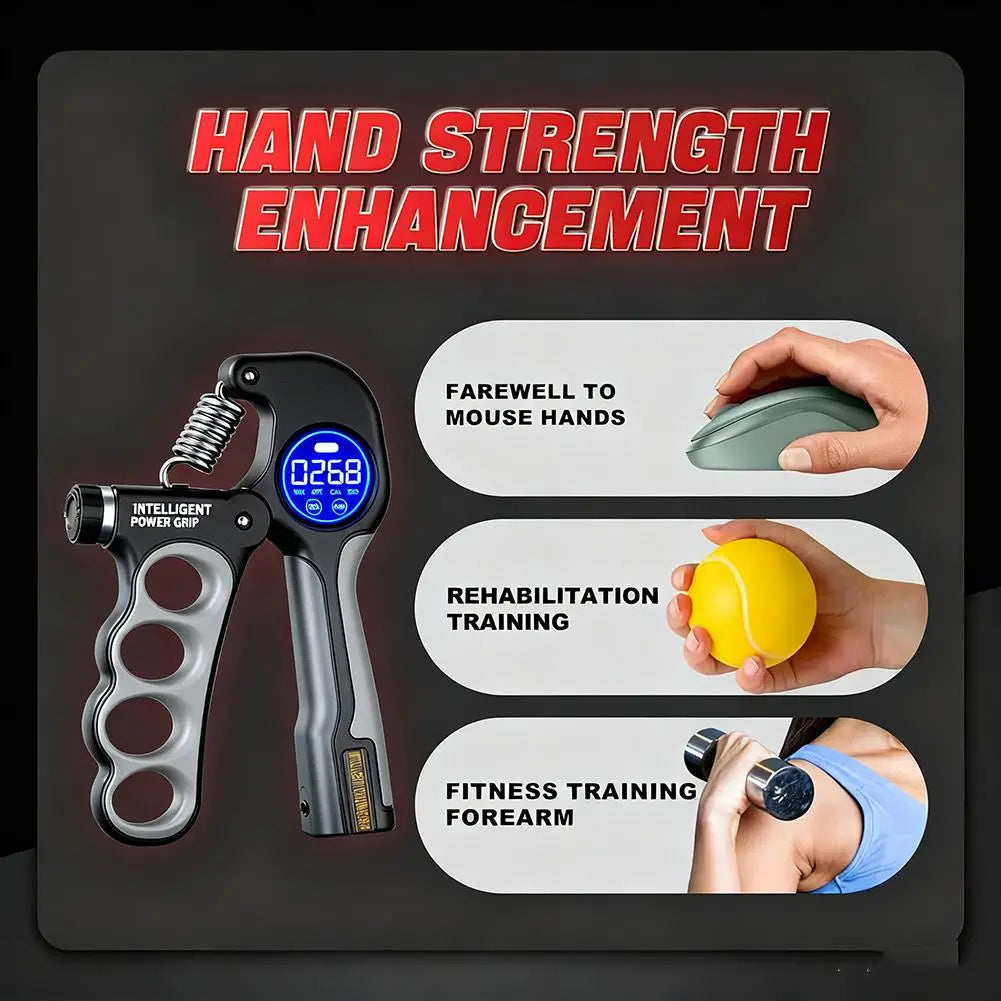 Adjustable Liquid Crystal Electronic Counting Hand Strength Training Finger Grip Premium Hand Exercise Product